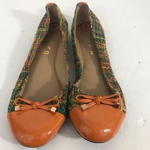 Size 10 slip on colorful flats